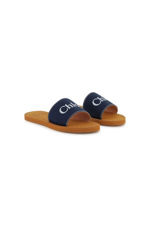 Ciabatta in pelle blu CHLOE' KIDS | C20507859